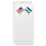 US and Lesotho Crossed Flags Customized Rack Card