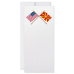 US and Macedonia Crossed Flags Rack Card Template