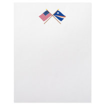 US and Marshall Islands Crossed Flags letterhead by Vexillophile US and Marshall Islands Crossed Flags letterhead