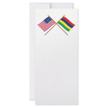 US and Mauritius Crossed Flags Custom Rack Card