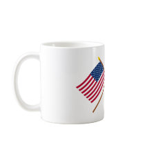 US and Mexico Crossed Flags Coffee Mug