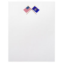 US and Michigan Crossed Flags letterhead