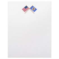 US and Minnesota Crossed Flags letterhead by Vexillophile US and Minnesota Crossed Flags letterhead