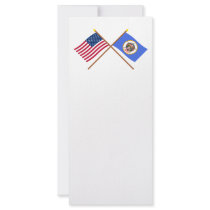 US and Minnesota Crossed Flags rack cards by Vexillophile US and Minnesota Crossed Flags rack cards