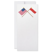 US and Monaco Crossed Flags Custom Rack Card