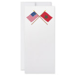 US and Morocco Crossed Flags Full Color Rack Card