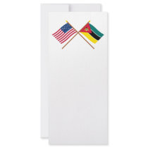 US and Mozambique Crossed Flags Custom Rack Cards