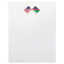 US and Namibia Crossed Flags letterhead
