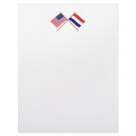 US and Netherlands Crossed Flags Letterhead