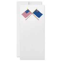 US and Nevada Crossed Flags rack cards by Vexillophile US and Nevada Crossed Flags rack cards