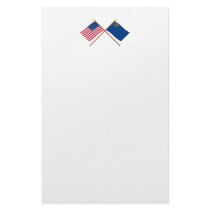 US and Nevada Crossed Flags stationery by Vexillophile US and Nevada Crossed Flags stationery