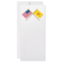 US and New Mexico Crossed Flags rack cards by Vexillophile US and New Mexico Crossed Flags rack cards