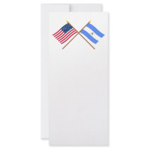 US and Nicaragua Crossed Flags Custom Rack Card