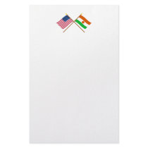 US and Niger Crossed Flags Customized Stationery