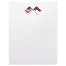US and North Carolina Crossed Flags letterhead