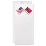 US and Norway Crossed Flags Rack Card Design