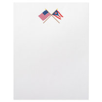 US and Ohio Crossed Flags Letterhead Design