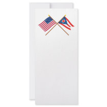 US and Ohio Crossed Flags Rack Cards
