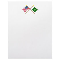 US and Pakistan Crossed Flags letterhead