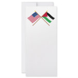US and Palestinian Movement Crossed Flags Full Color Rack Card