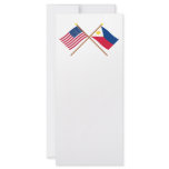 US and Philippines Crossed Flags Custom Rack Cards