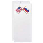 US and Russia Crossed Flags Custom Rack Card