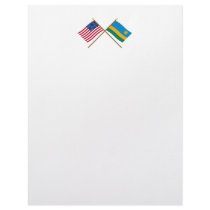 US and Rwanda Crossed Flags letterhead by Vexillophile US and Rwanda Crossed Flags letterhead