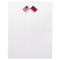 US and Samoa Crossed Flags letterhead