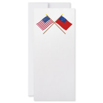 US and Samoa Crossed Flags Personalized Rack Card