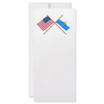 US and San Marino Crossed Flags rack cards by Vexillophile US and San Marino Crossed Flags rack cards