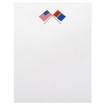 US and Sapmi Crossed Flags Letterhead Design