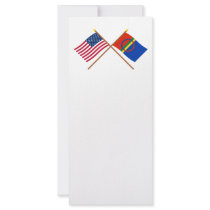 US and Sapmi Crossed Flags Full Color Rack Card