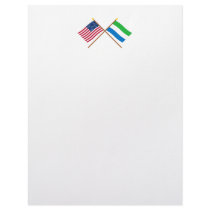 US and Sierra Leone Crossed Flags letterhead