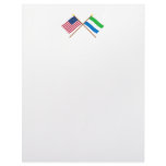 US and Sierra Leone Crossed Flags letterhead