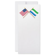 US and Sierra Leone Crossed Flags rack cards by Vexillophile US and Sierra Leone Crossed Flags rack cards