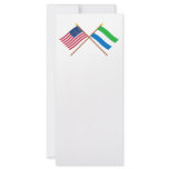 US and Sierra Leone Crossed Flags Personalized Rack Card