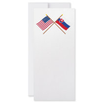 US and Slovakia Crossed Flags Personalized Rack Card