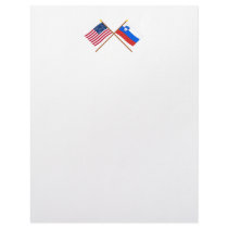 US and Slovenia Crossed Flags letterhead by Vexillophile US and Slovenia Crossed Flags letterhead