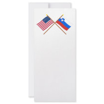 US and Slovenia Crossed Flags rack cards