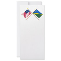 US and Solomon Islands Crossed Flags rack cards by Vexillophile US and Solomon Islands Crossed Flags rack cards