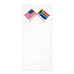 US and South Africa Crossed Flags Rack Cards