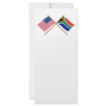 US and South Africa Crossed Flags Rack Cards