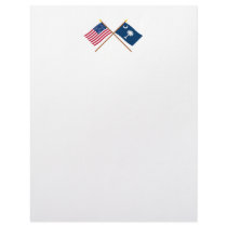 US and South Carolina Crossed Flags letterhead