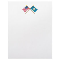 US and South Dakota Crossed Flags letterhead by Vexillophile US and South Dakota Crossed Flags letterhead