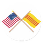 US and South Vietnam Crossed Flags stickers