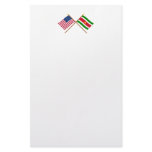 US and Suriname Crossed Flags Stationery