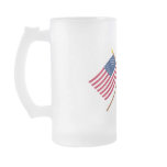 US and Swaziland Crossed Flags mugs