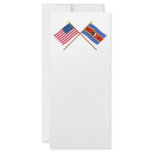 US and Swaziland Crossed Flags Custom Rack Card