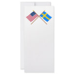 US and Sweden Crossed Flags rack cards