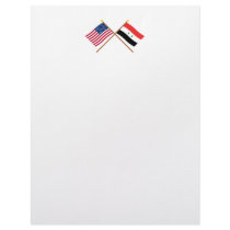 US and Syria Crossed Flags letterhead